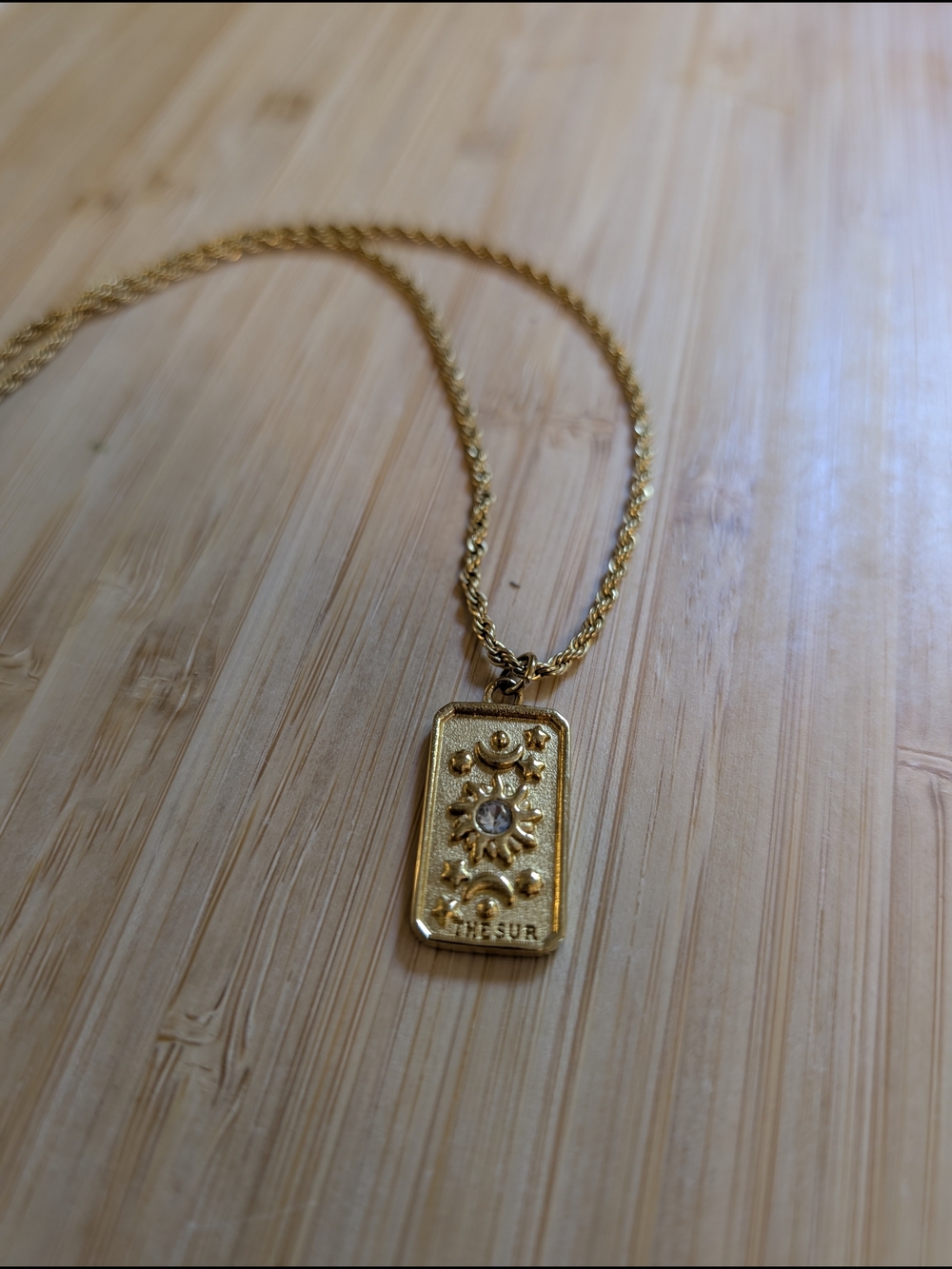 Gold Sunburst Pendant Necklace - The Sur